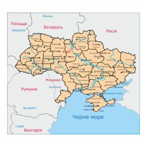 карта України у векторі