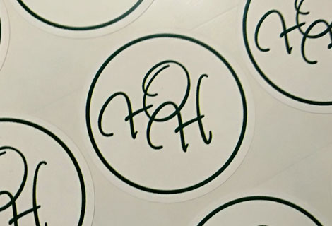 стікери з ініціалами